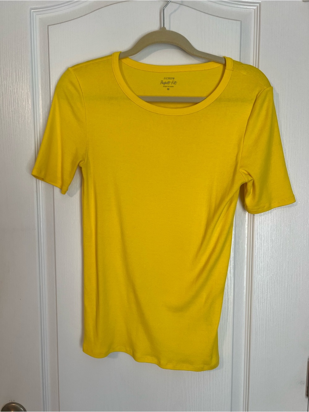 J. Crew Bright Yellow Crewneck Short Sleeve Tee